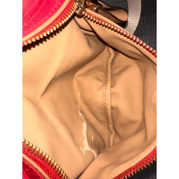 Michael Kors Signature Red Bumbag Gold Hardware Nylon Fannypack Belt Bag - Picture 4 of 14